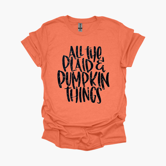 All the Plaid and Pumpkin Things Graphic Tee