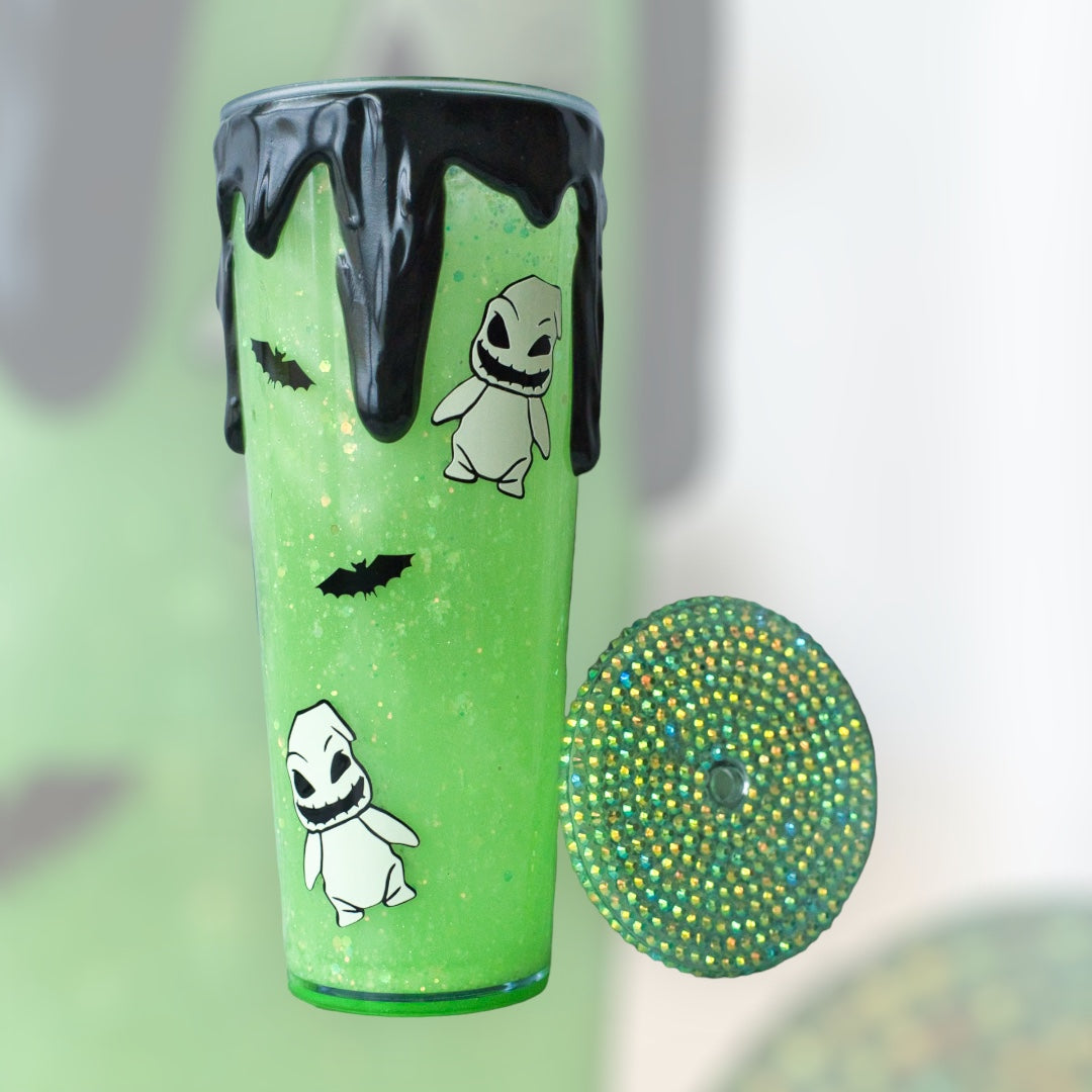 Glow in the Dark Oogie Boogie Snow Globe Tumbler