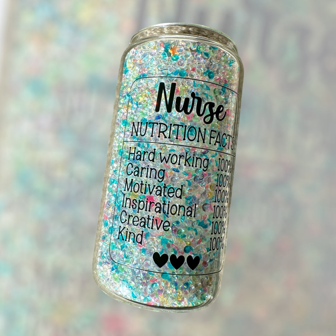 Nurse Life Rhinestone Snow Globe Tumbler