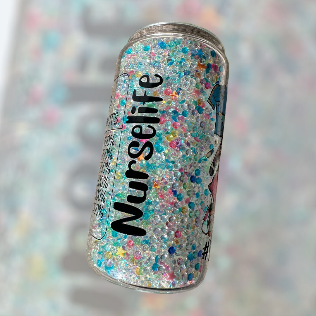 Nurse Life Rhinestone Snow Globe Tumbler