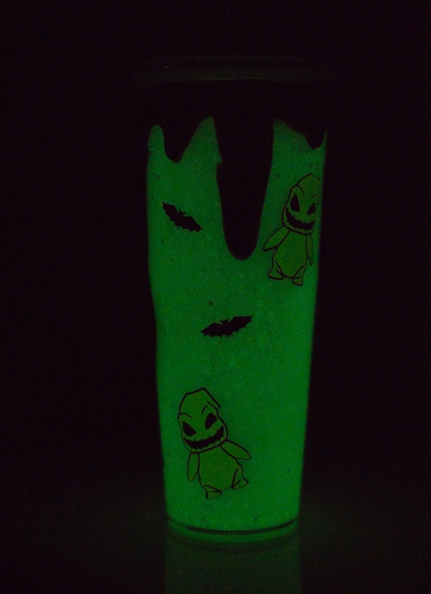 Glow in the Dark Oogie Boogie Snow Globe Tumbler
