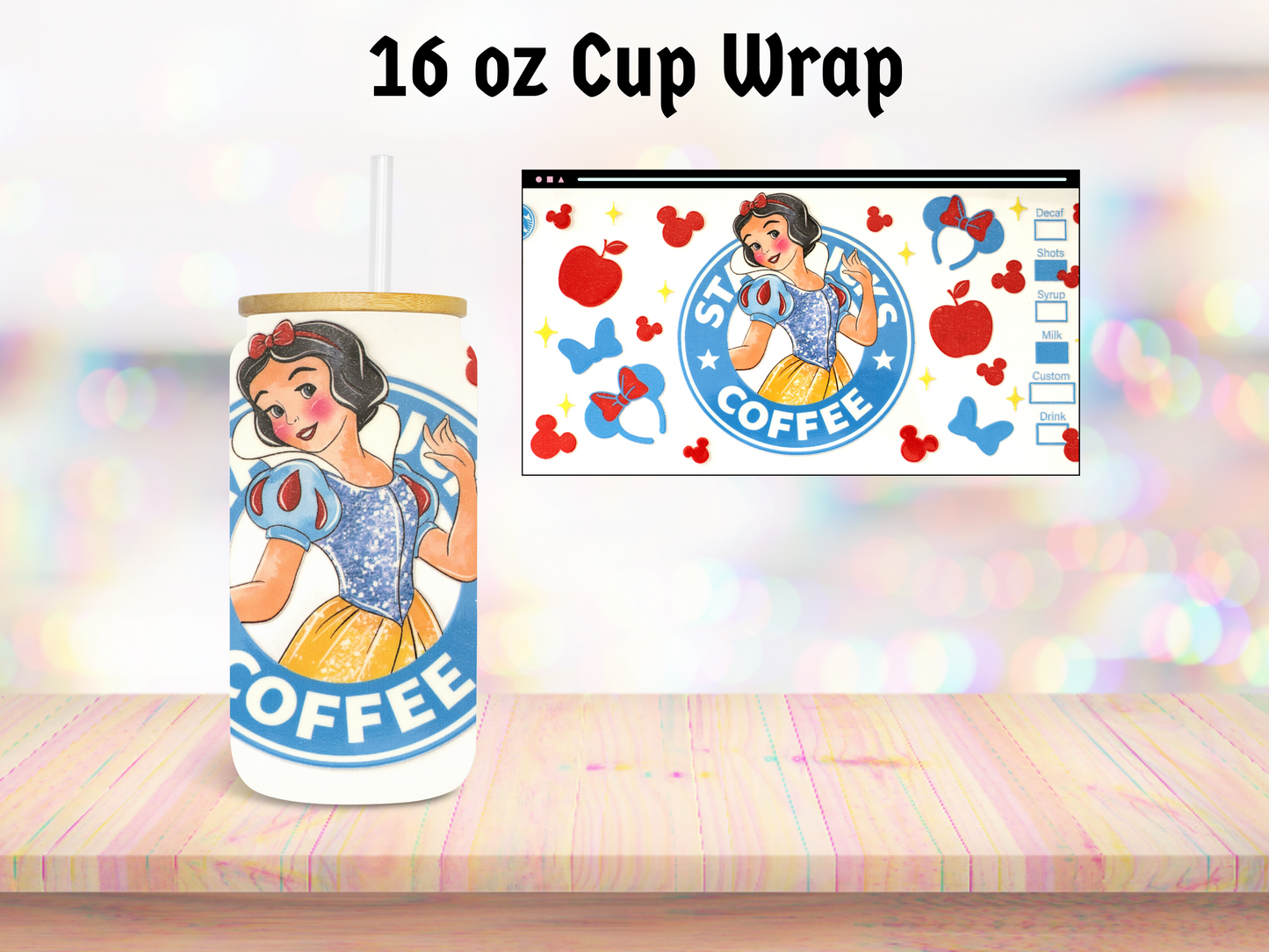 Snow Girl Starbs 16oz Cup Wrap