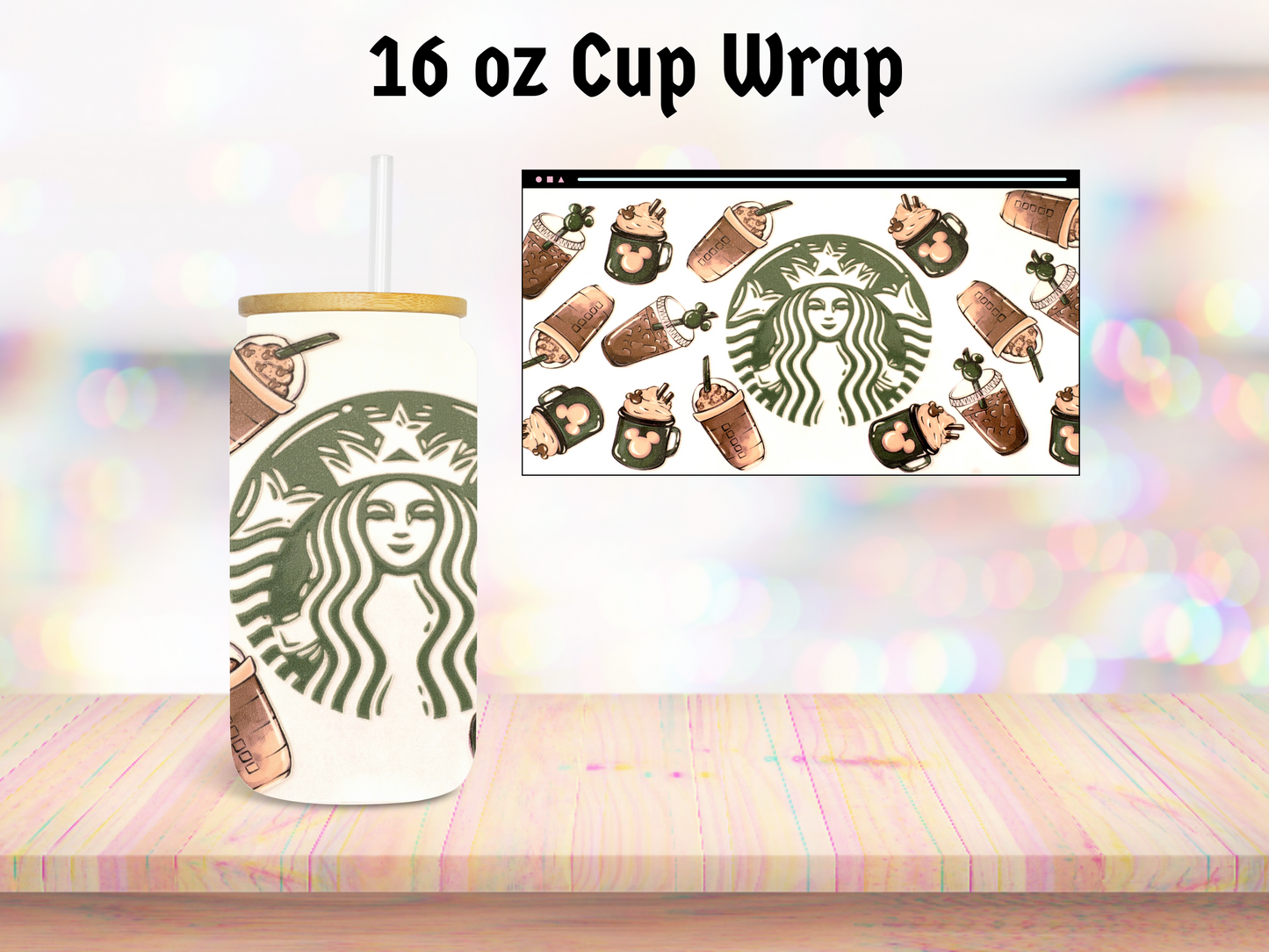 Starbs Fantasy Coffee 16oz Cup Wrap