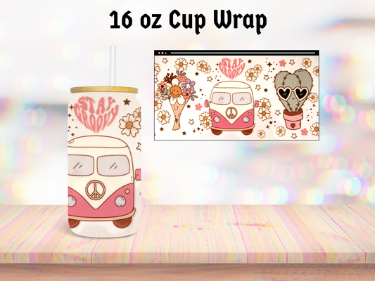 Stay Groovy 16oz Cup Wrap