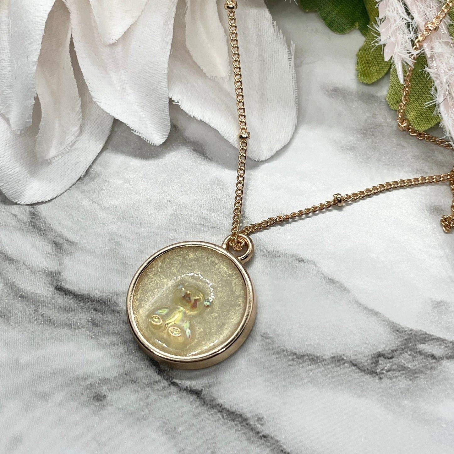 Gold Jelly Bear Necklace - The Crafting Coder