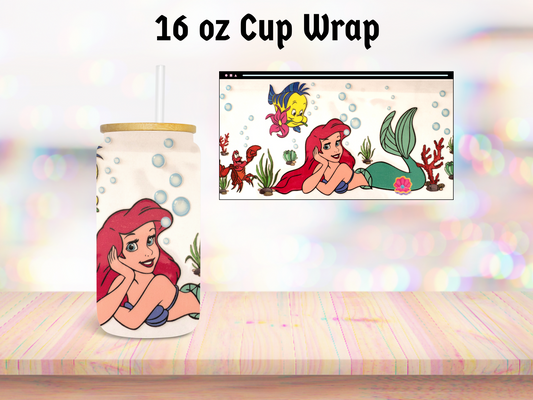 Ariel and Friends 16oz Cup Wrap