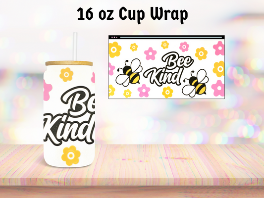 Bee Kind 16oz Cup Wrap