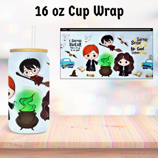 Wizard Boy Potion 16oz Cup Wrap