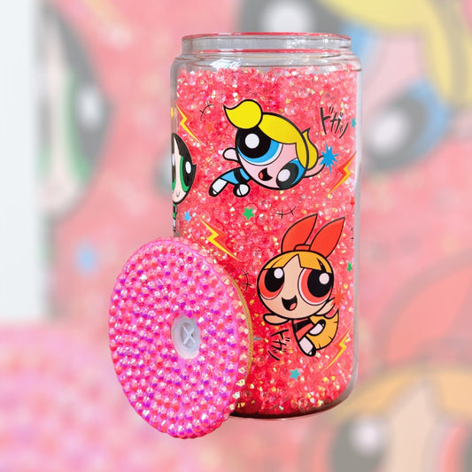 Powerpuff Girls Rhinestone Snow Globe Tumbler