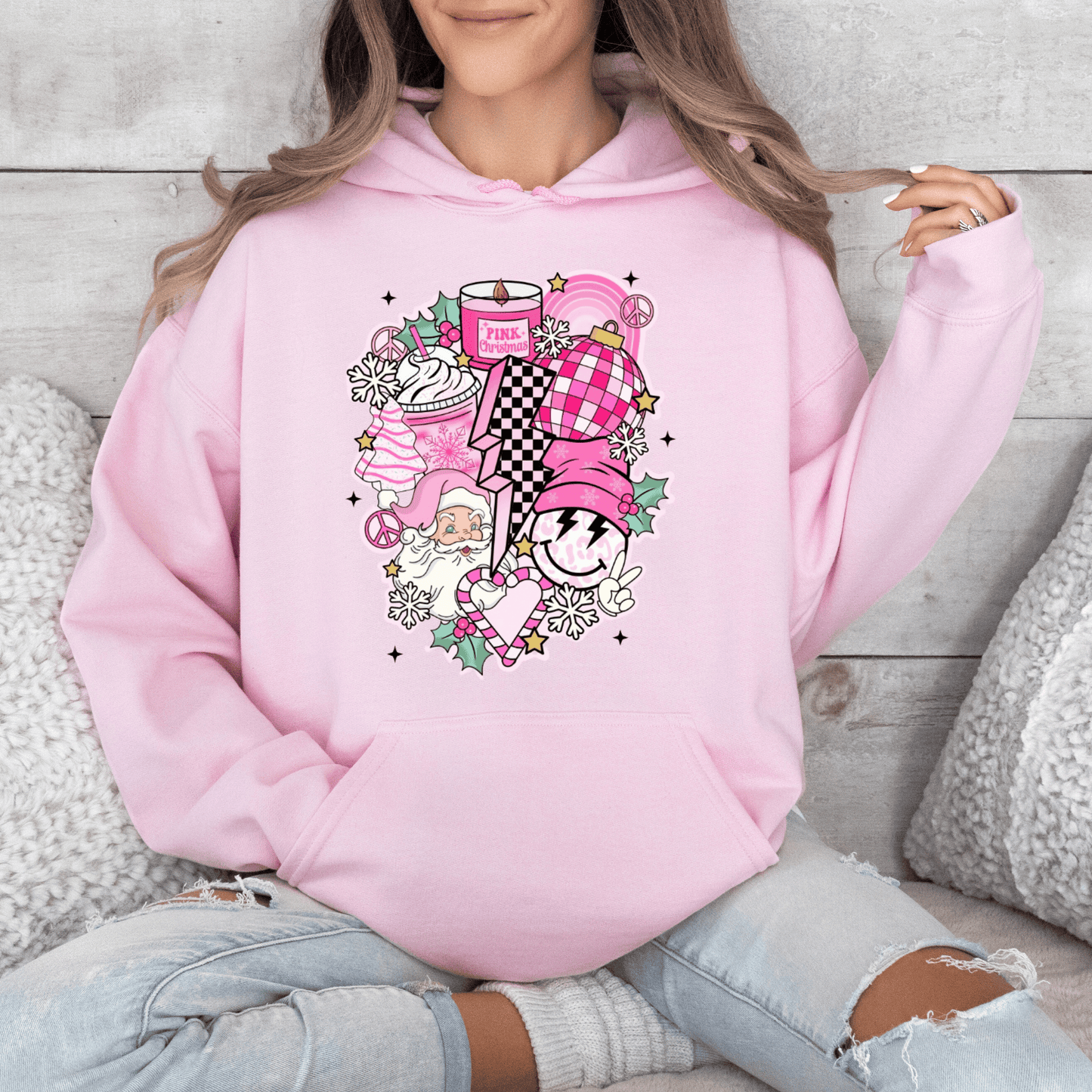 Pink Christmas Hoodie