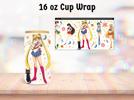 Sailor Girl 16oz Cup Wrap