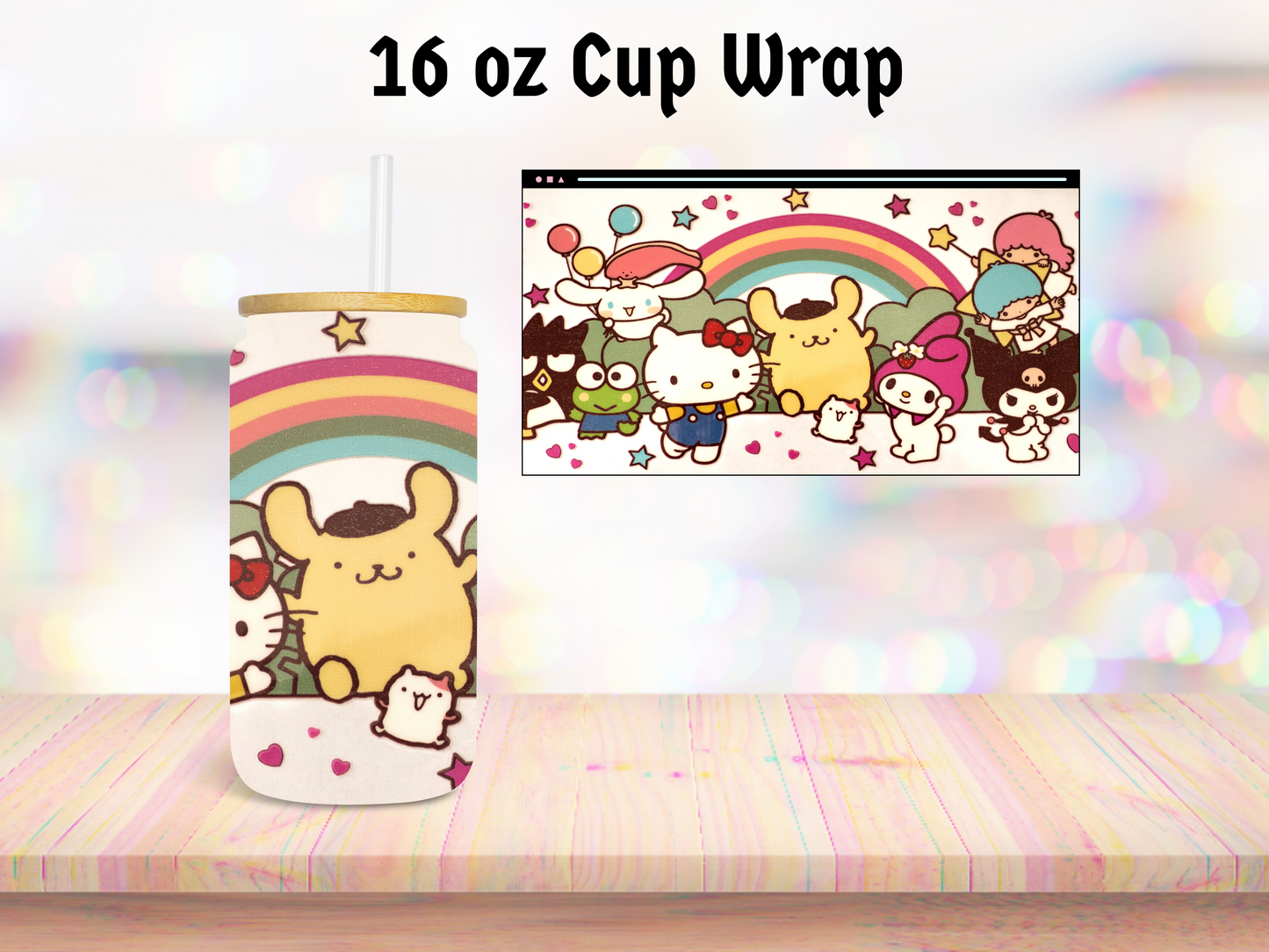 Kawaii Friends 16oz Cup Wrap