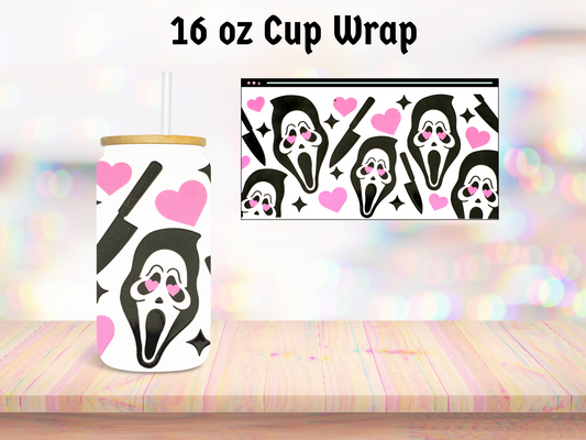 Scream Lover 16oz Cup Wrap