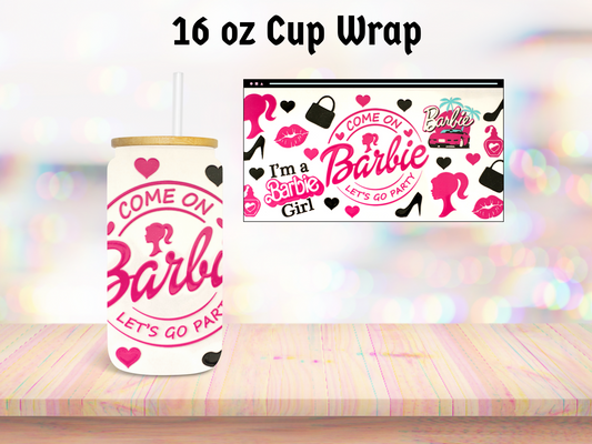 Shopping Cali Girl 16oz Cup Wrap