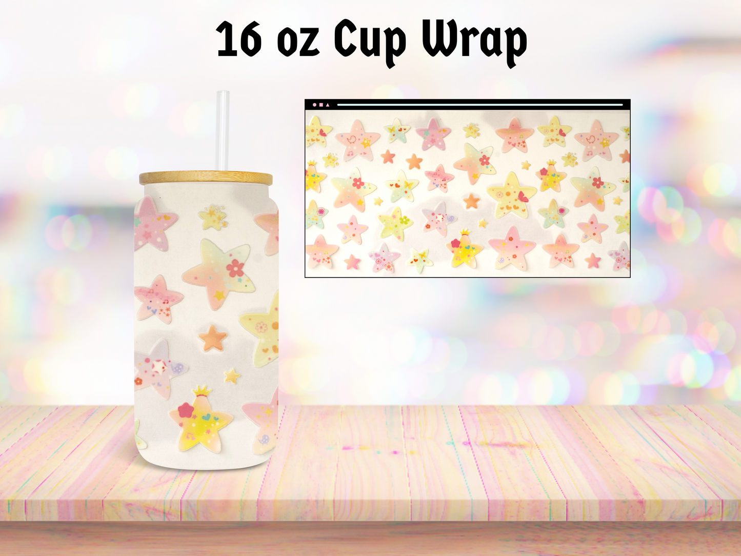 Stars 16oz Cup Wrap