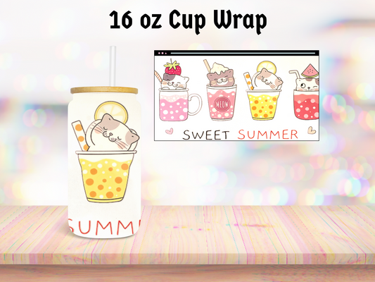 Sweet Summer 16oz Cup Wrap