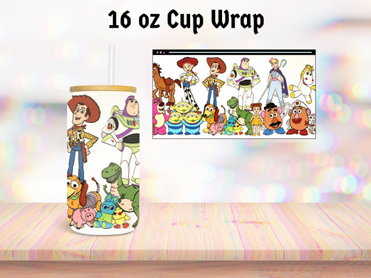 Toy Friends 16oz Cup Wrap