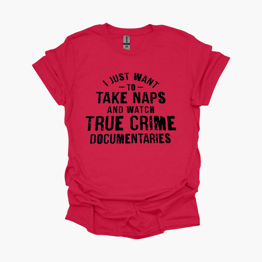 Naps and True Crime Graphic Tee