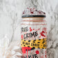 True Crime Junkie Oozing Snow Globe Tumbler with Oozing Ice Lid