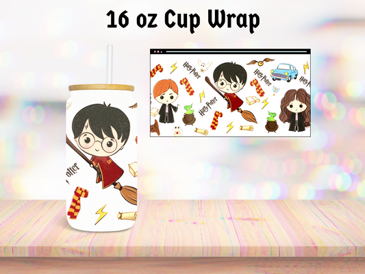 Wizard Boy Kids 16oz Cup Wrap