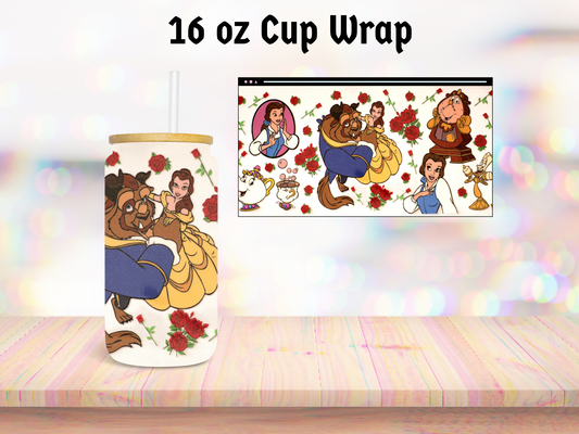 Belle and Friends 16oz Cup Wrap