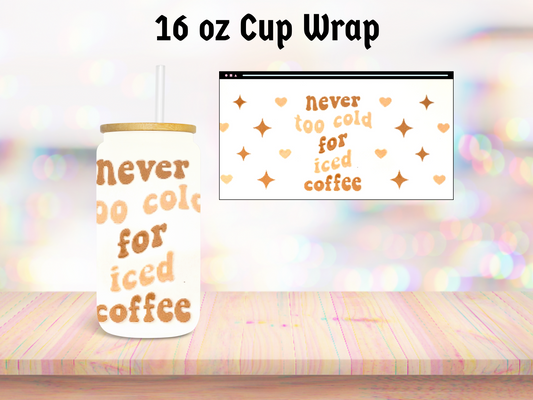 Iced Coffee 16oz Cup Wrap