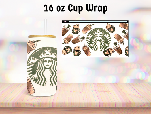 Starbs Fantasy Coffee 16oz Cup Wrap