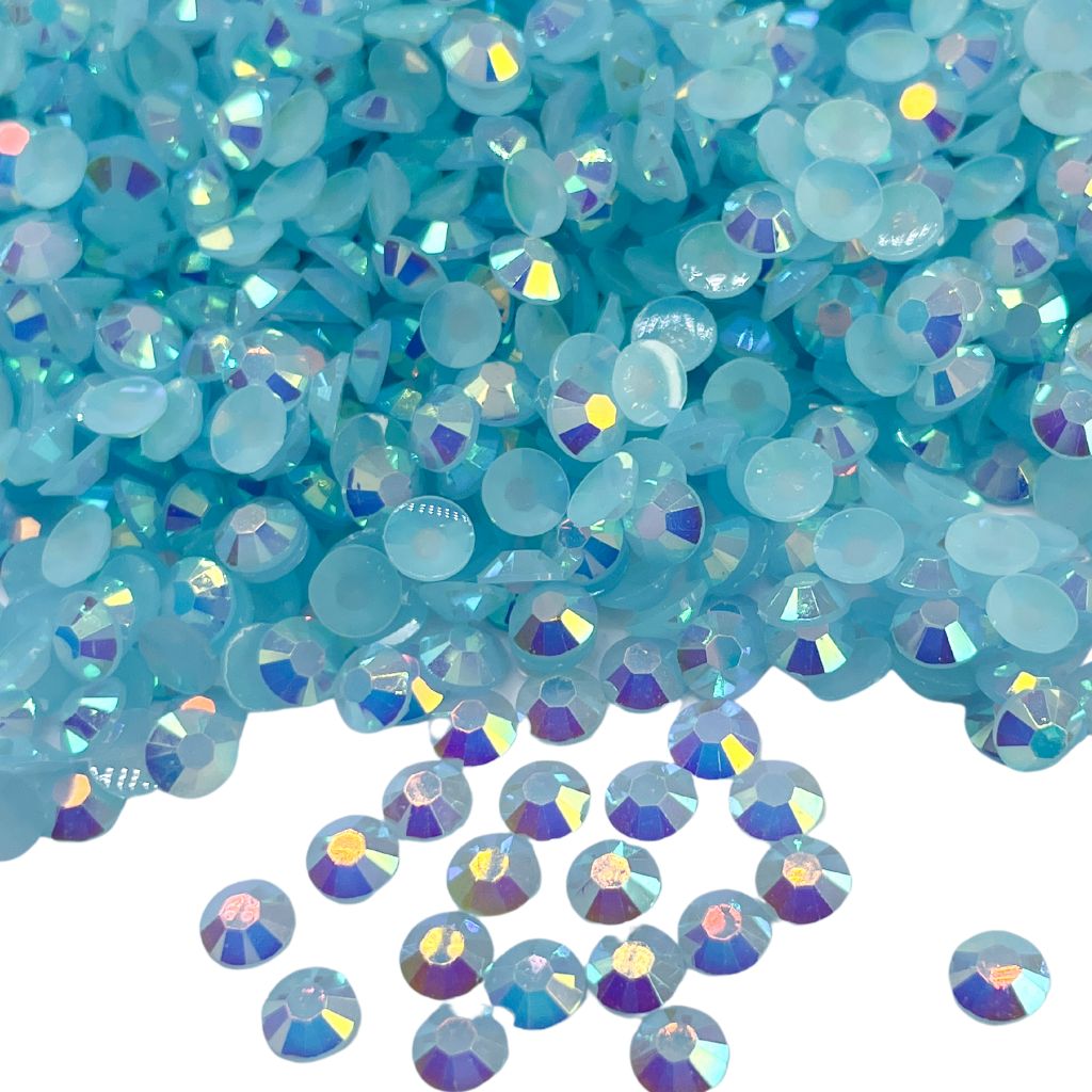 Aquamarine Rhinestones - AB Jelly Rhinestones - The Crafting Coder