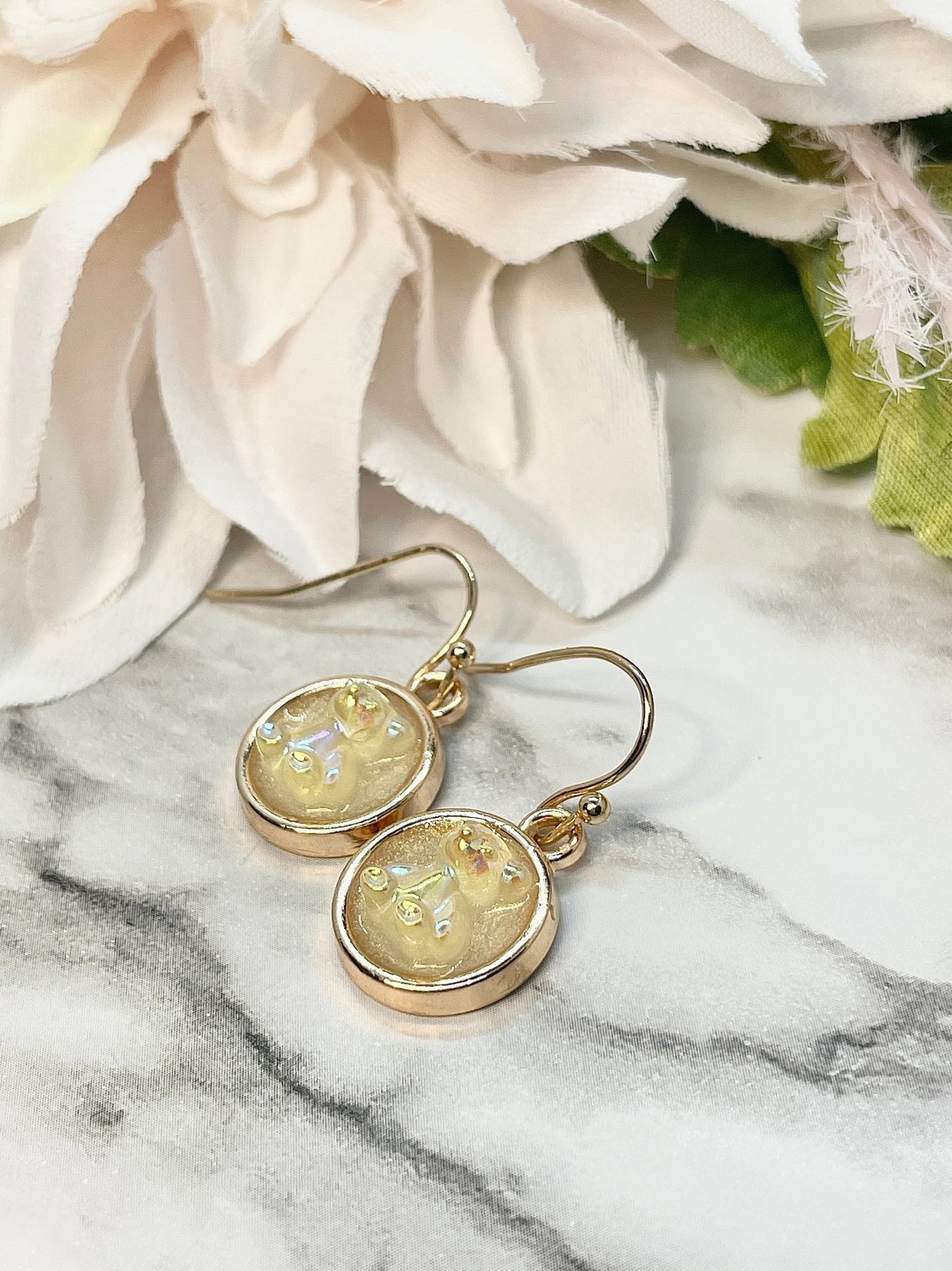 Gold Jelly Bear Earrings - The Crafting Coder