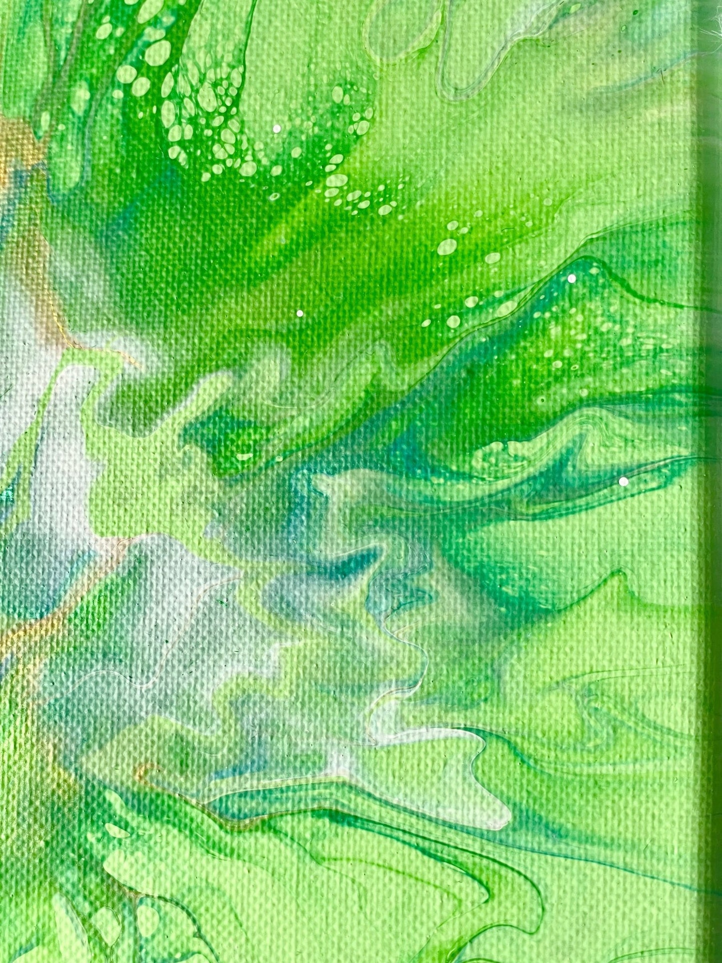 Green Abstract Acrylic Painting - The Crafting Coder