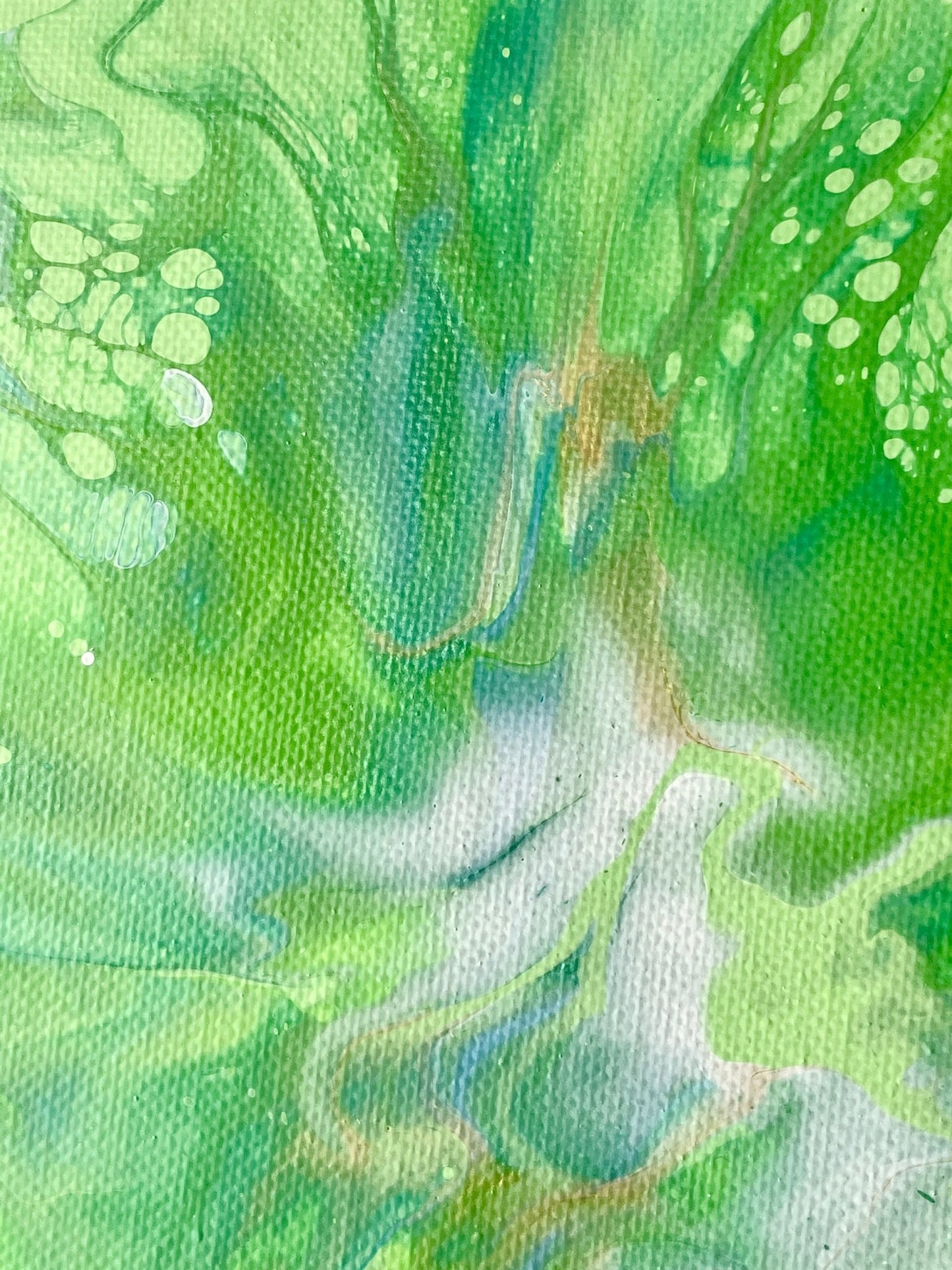 Green Abstract Acrylic Painting - The Crafting Coder