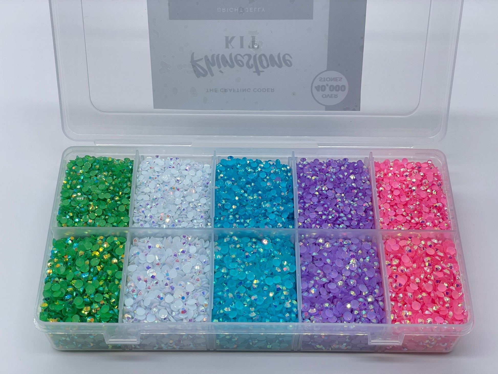 Jelly Resin Flatback Rhinestone Kit- Bright Jelly - The Crafting Coder