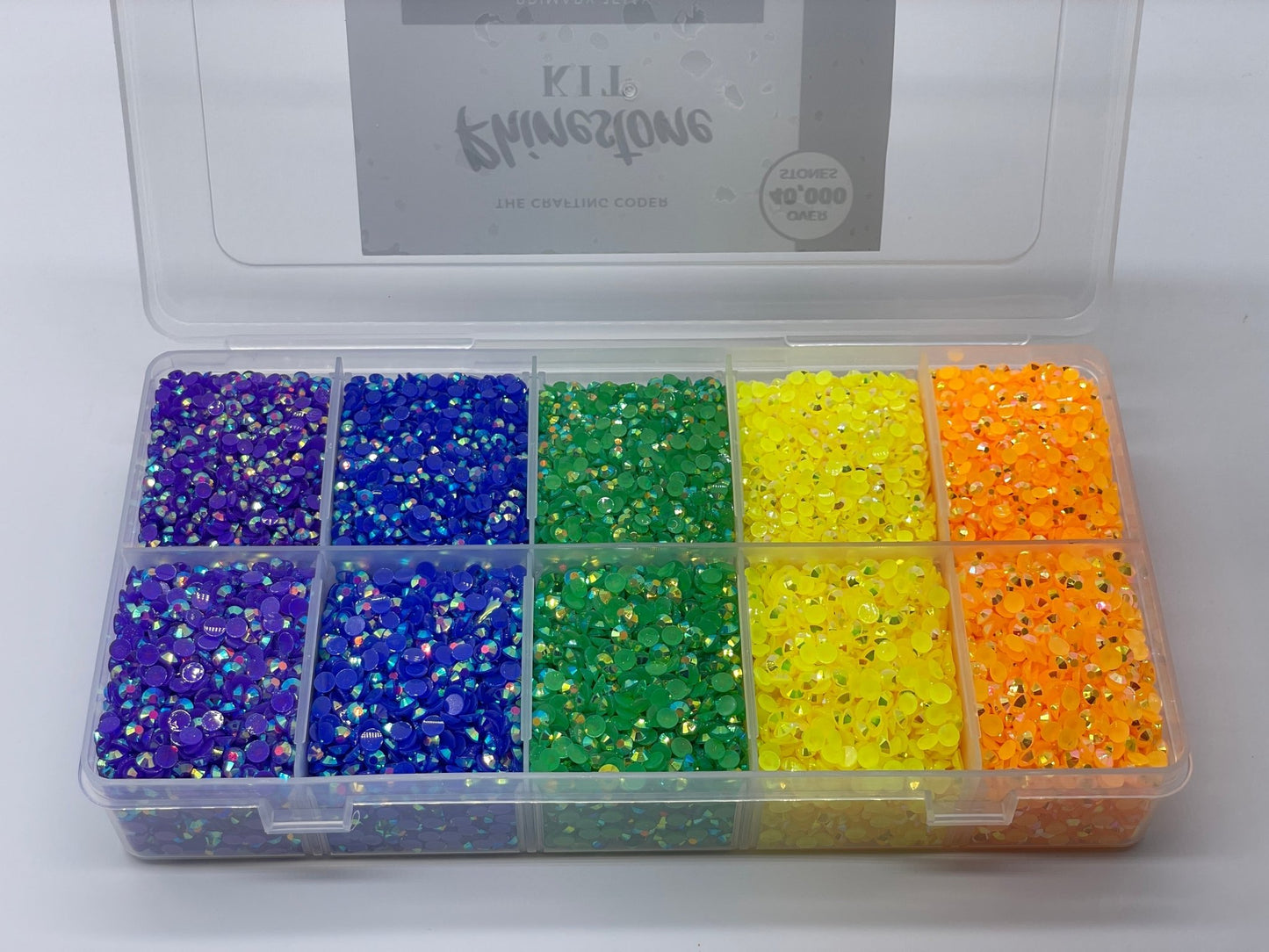 Jelly Resin Flatback Rhinestone Kit- Primary Rainbow - The Crafting Coder