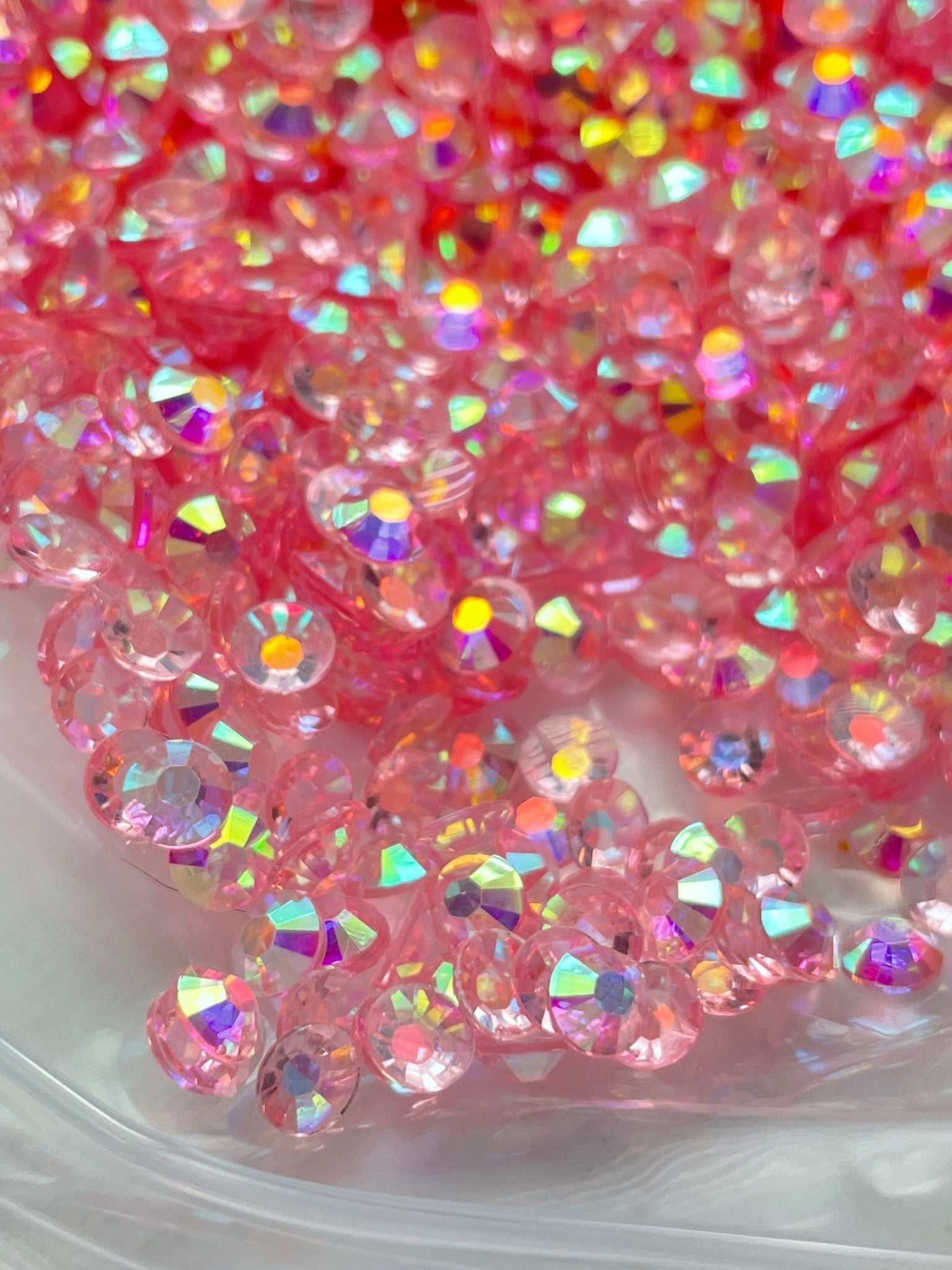 Petal Pink Transparent Rhinestones - AB - The Crafting Coder