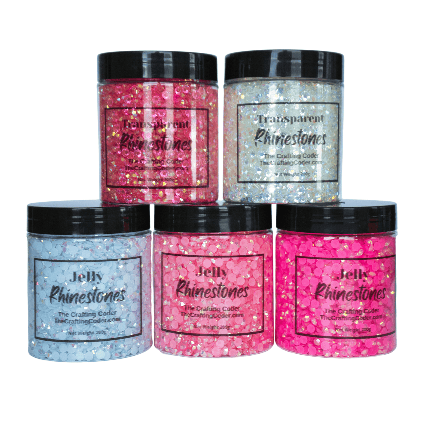 Pink Jelly Resin Flatback Loose Rhinestone Bundle - The Crafting Coder