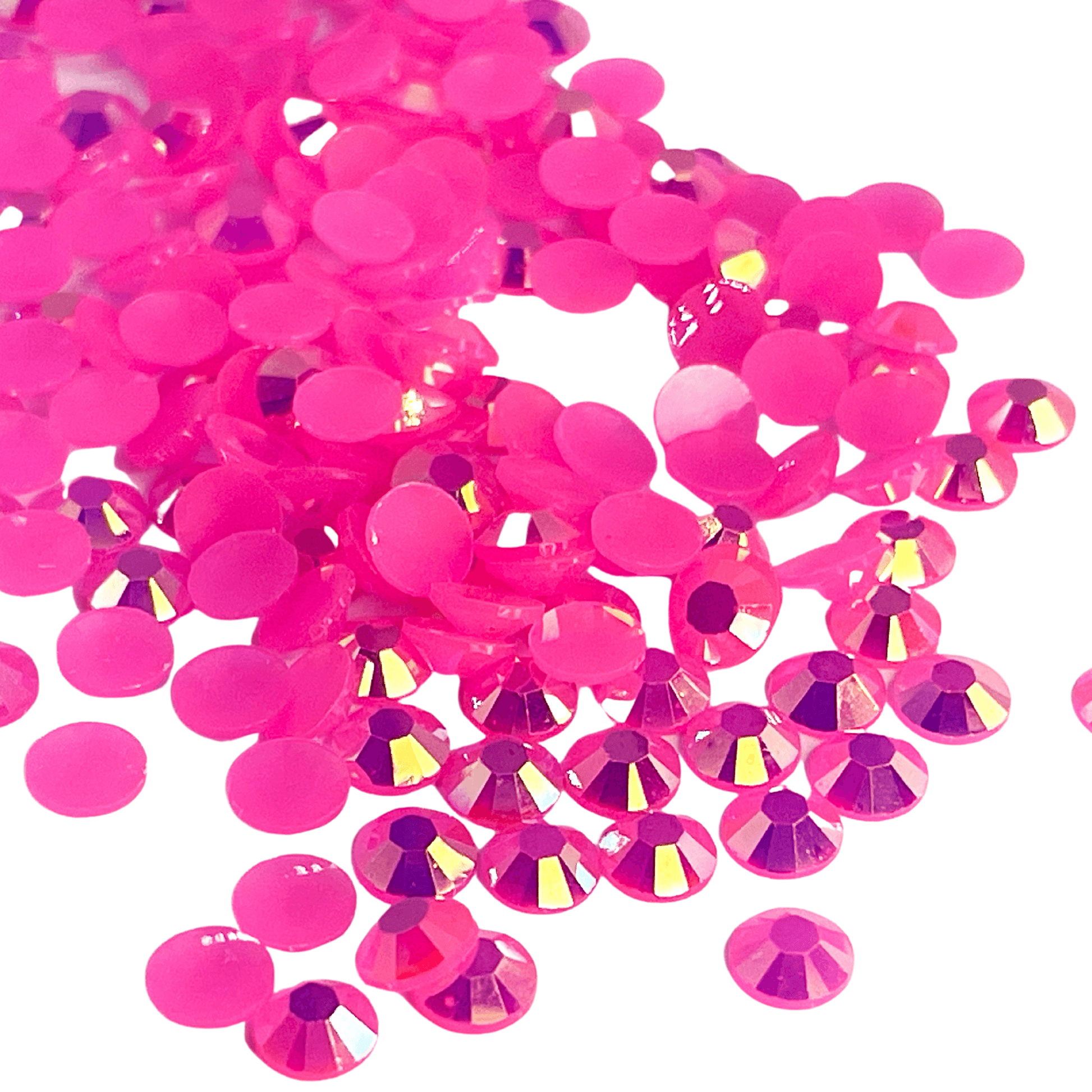 Pink Jelly Resin Flatback Loose Rhinestone Bundle - The Crafting Coder