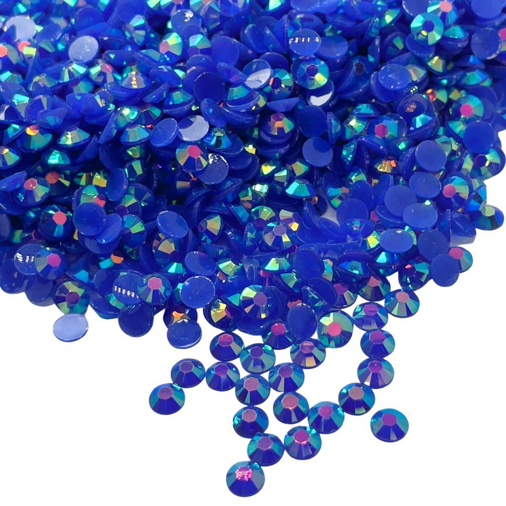 Sapphire Blue Jelly Rhinestones - AB - The Crafting Coder