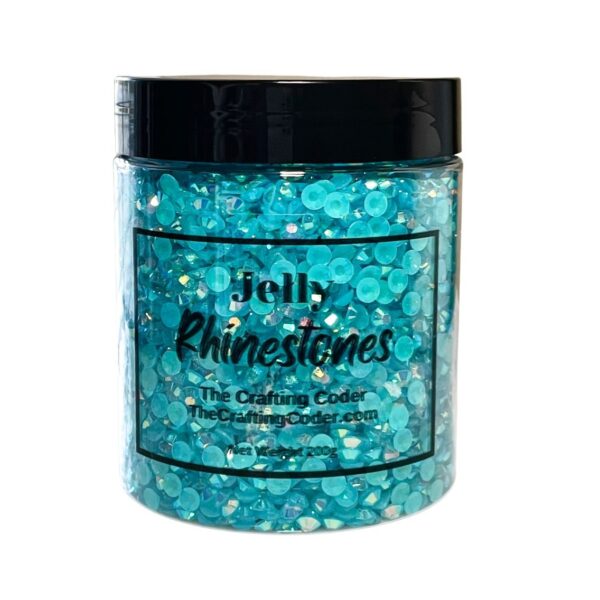 Aqua Blue Jelly Rhinestones - AB - The Crafting Coder