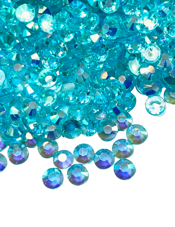 Aqua Transparent Rhinestones - AB - The Crafting Coder