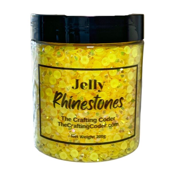 Citrine Yellow Jelly Rhinestones - AB - The Crafting Coder