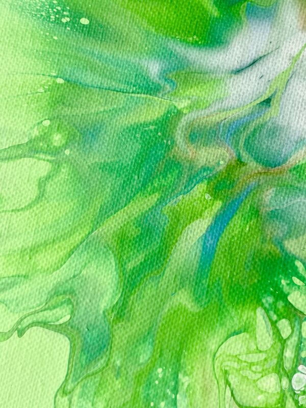 Green Abstract Acrylic Painting - The Crafting Coder