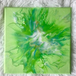 Green Abstract Acrylic Painting - The Crafting Coder