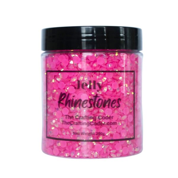 Hot Pink Jelly Rhinestones - AB - The Crafting Coder