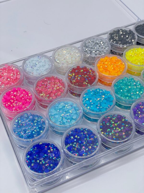 Jelly Resin Flatback Rhinestone 24 Compartment Kit-Rainbow Starter - The Crafting Coder