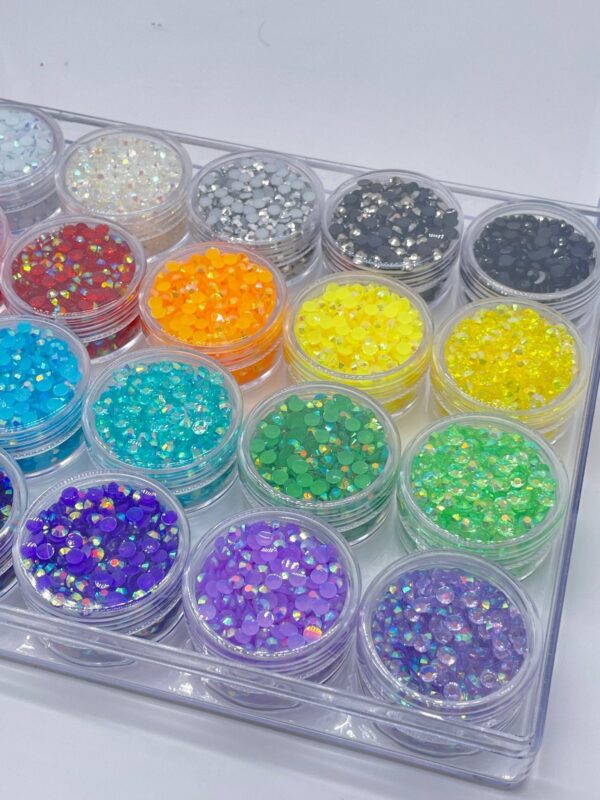 Jelly Resin Flatback Rhinestone 24 Compartment Kit-Rainbow Starter - The Crafting Coder