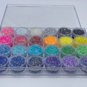 Jelly Resin Flatback Rhinestone 24 Compartment Kit-Rainbow Starter - The Crafting Coder