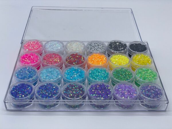 Jelly Resin Flatback Rhinestone 24 Compartment Kit-Rainbow Starter - The Crafting Coder