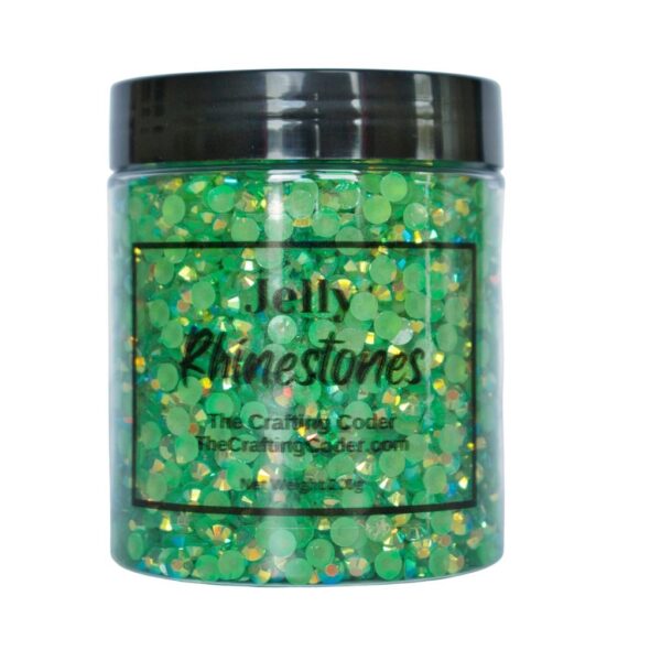 Lime Green Jelly Rhinestones - AB - The Crafting Coder