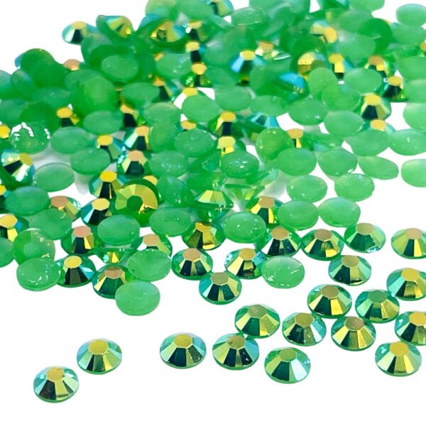 Lime Green Jelly Rhinestones - AB - The Crafting Coder