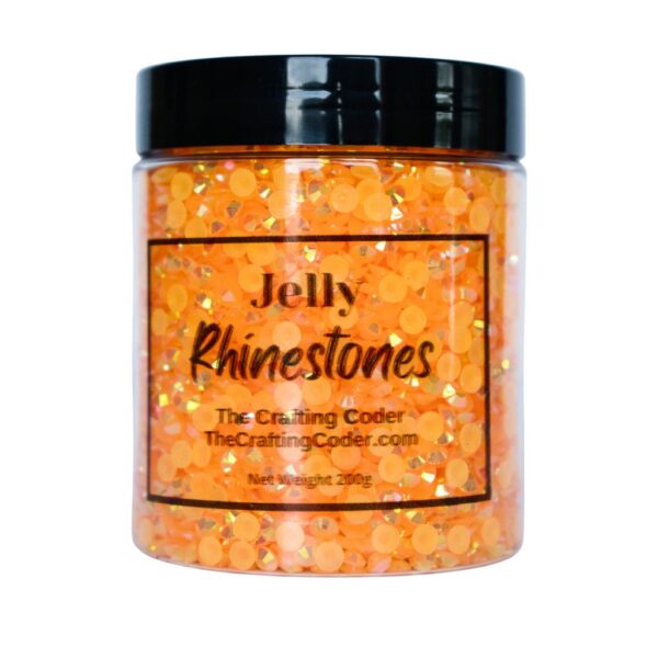 Orange Jelly Rhinestones. -AB - The Crafting Coder